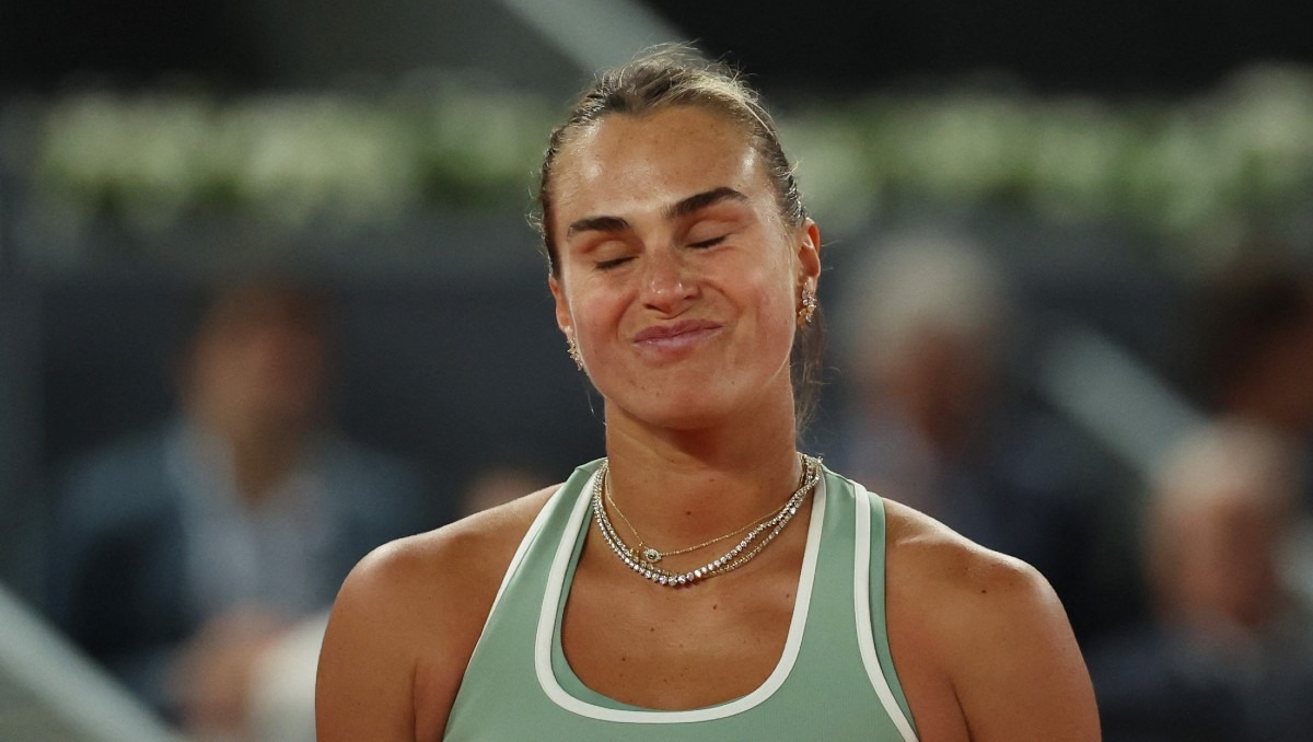 La frustración de Sabalenka tras quedar fuera del torneo. (Reuters)