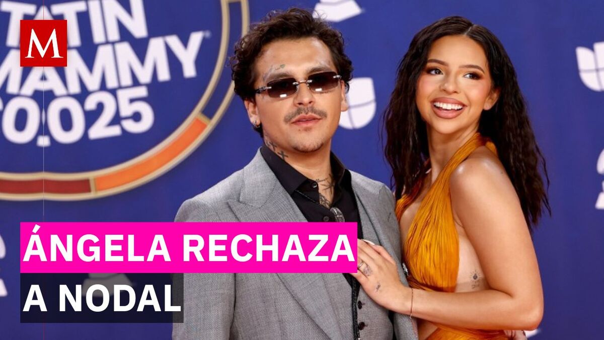 Ángela Aguilar le hace el feo a Christian Nodal en público: "Ni un beso le dio"