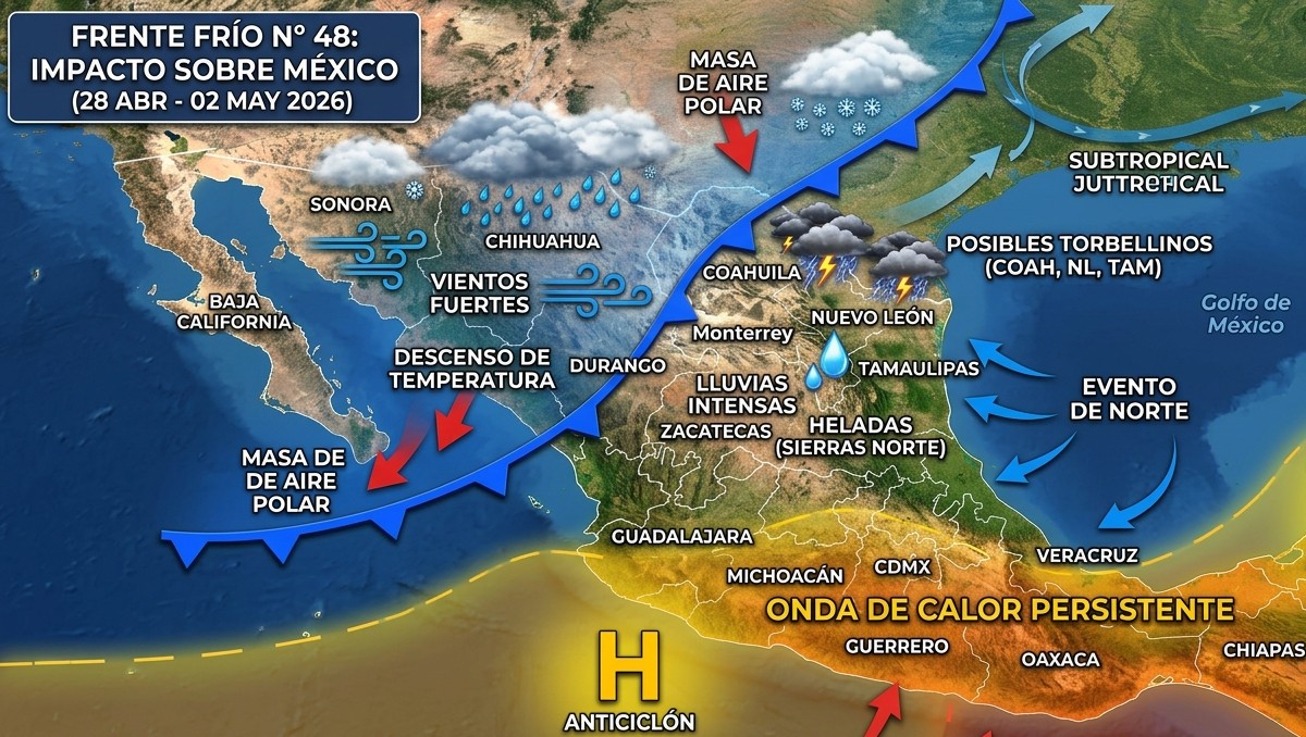 El frente frío número 48 ingresará por el norte y será impulsado por una masa de aire polar | IA Discover