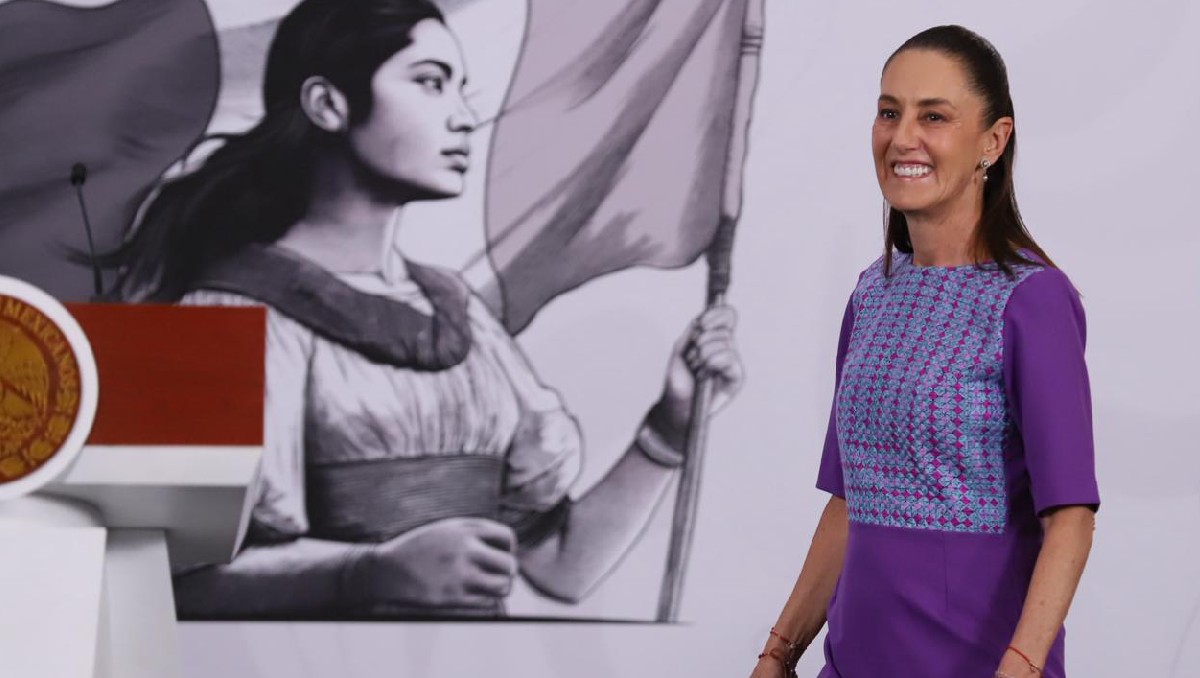 Claudia Sheinbaum, en su conferencia de prensa desde Palacio Nacional. | Foto: Octavio Hoyos