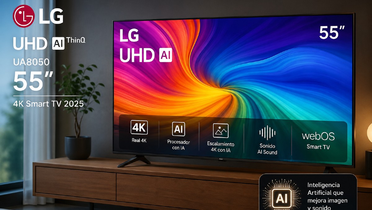 Pantalla LG 55" con IA en oferta en Amazon: ¿vale la pena?