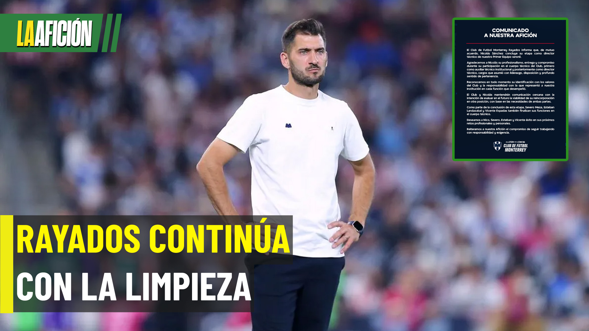 ¡Ruedan cabezas! Nico Sánchez deja de ser técnico de Monterrey hoy