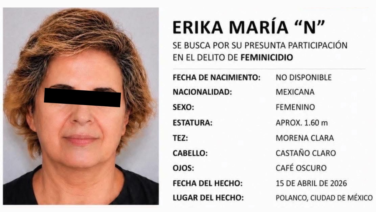 Interpol emitió una ficha roja para ubicar a Erika María 'N' en territorio internacional | Foto: Especial