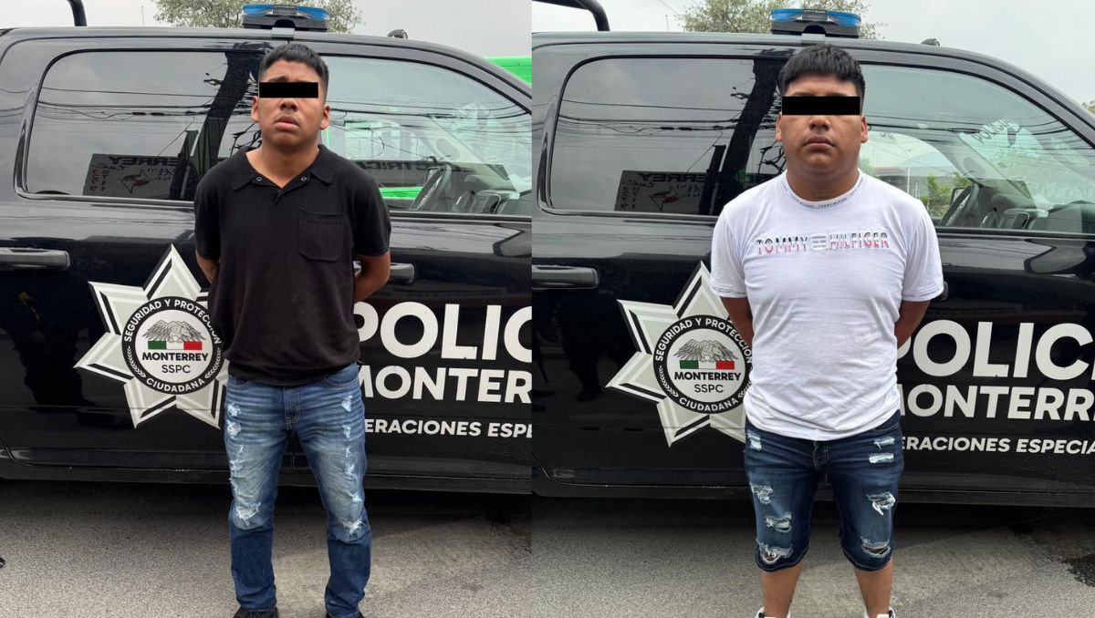 Los jóvenes fueron detenidos y trasladados a las instalaciones de la Policía de Monterrey. | Especial