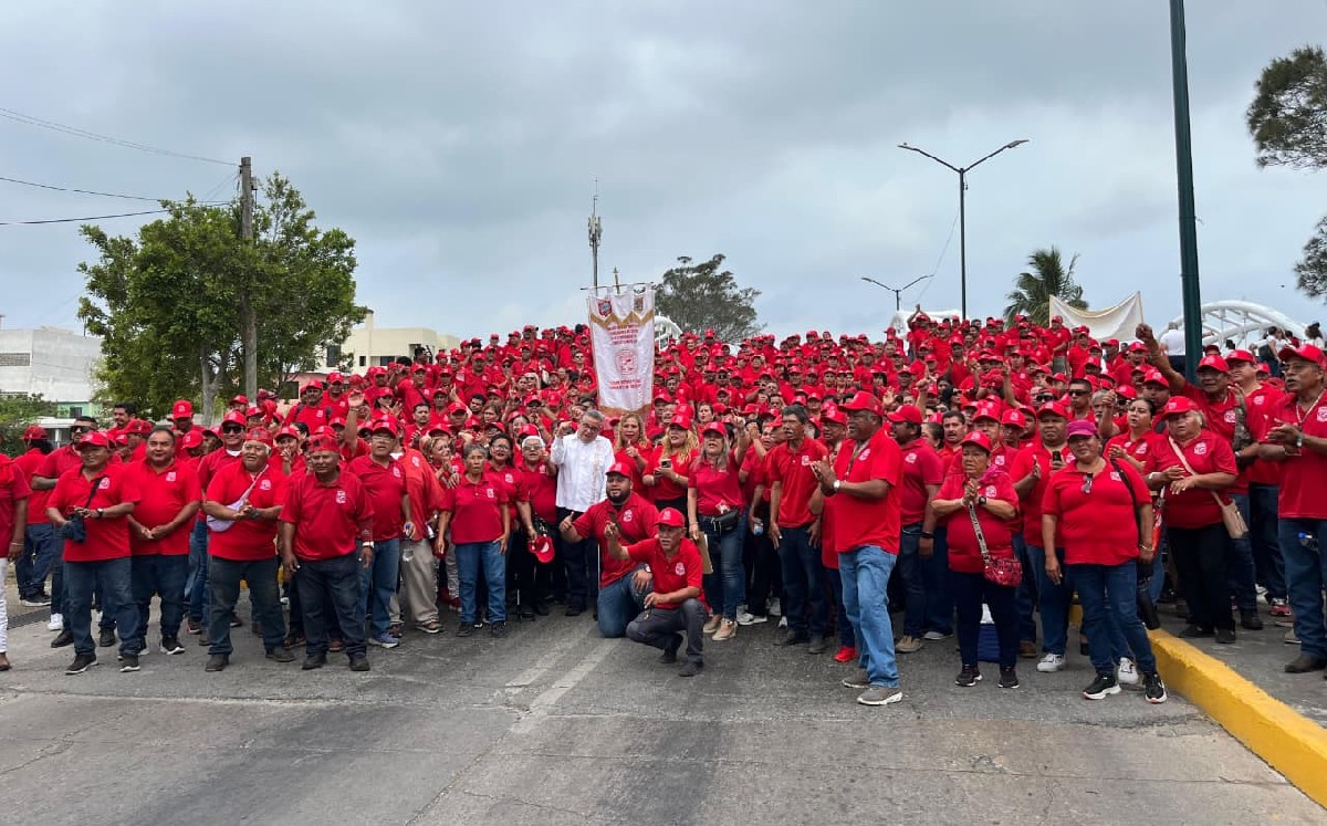Con movilizaciones y desfiles conmemoran día del trabajo en Tampico. | Yazmín Sánchez