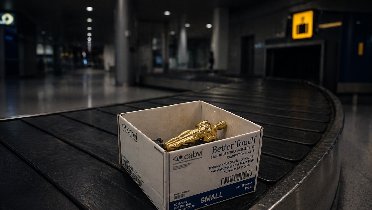 El Oscar tuvo que viajar en una caja | Imagen creada con IA