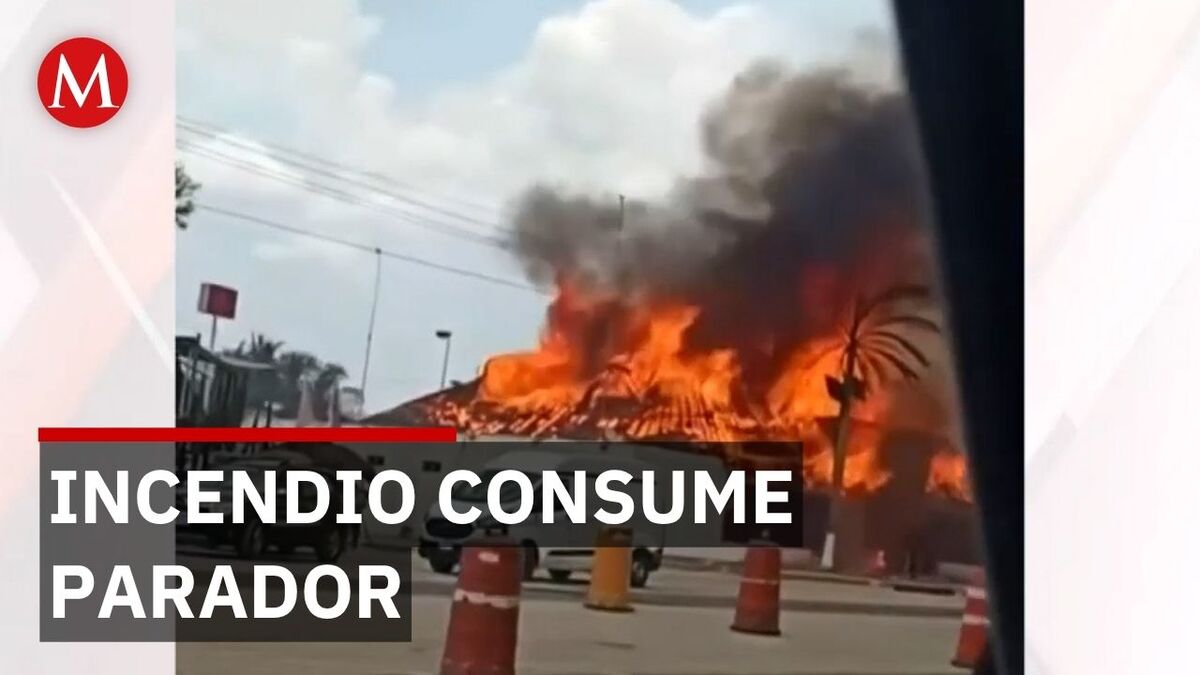Incendio destruye parador turístico en Yucatán por posible cortocircuito