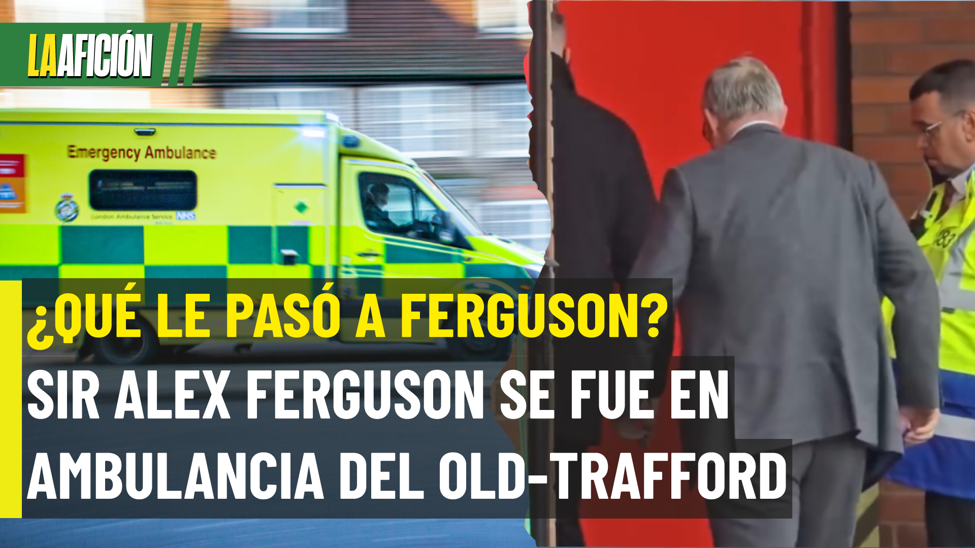 Hospitalizan a Sir Alex Ferguson durante el clásico United vs Liverpool y Old Trafford se paraliza
