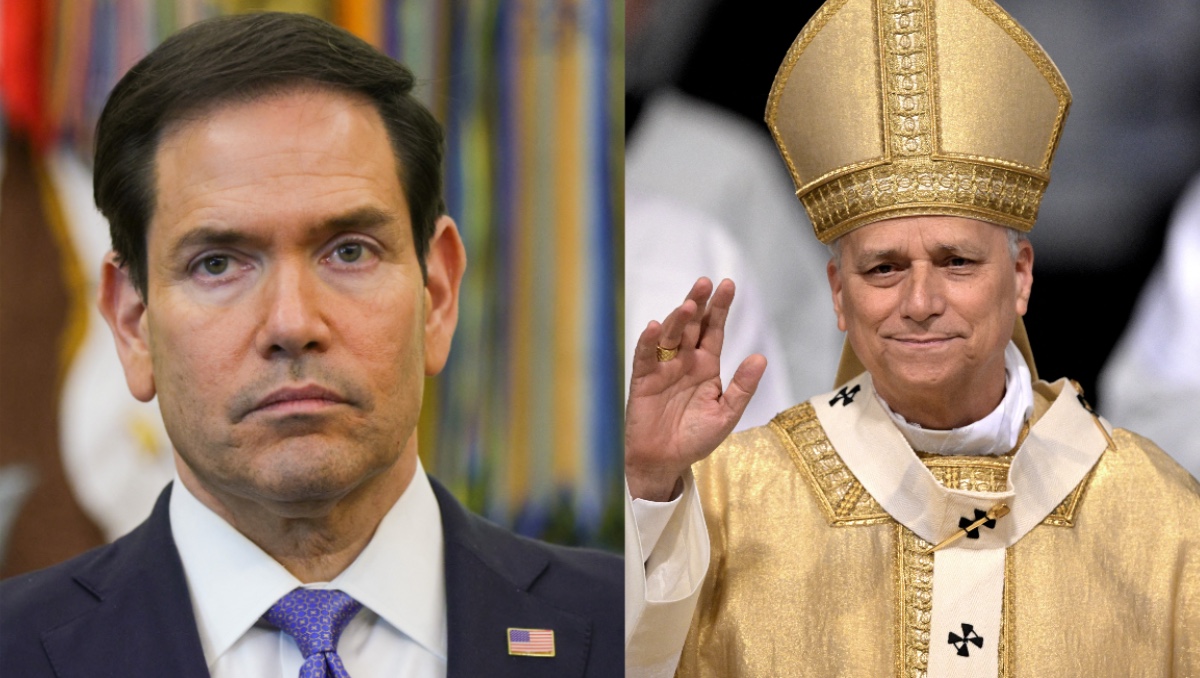 Marco Rubio y el Papa León XIV. | AFP