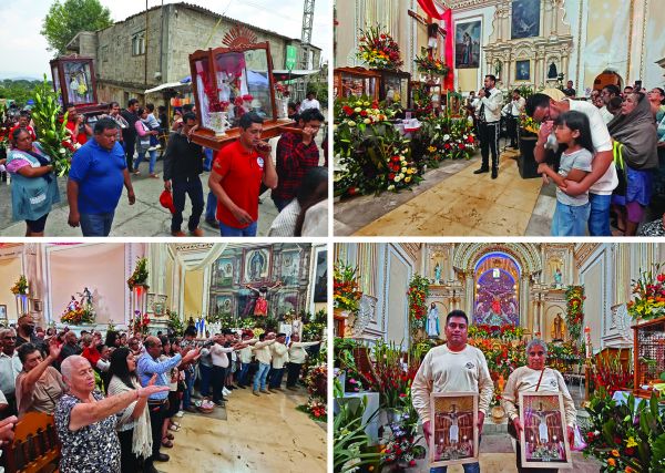Los habitantes acuden al templo con flores y adornos, para agradecer al Señor de las Lluvias los favores recibidos. Melanie Torres