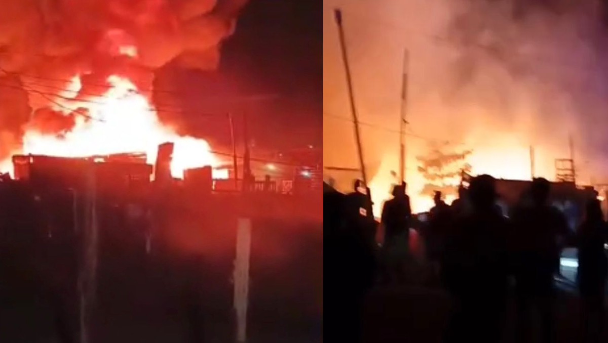 Incendio afecta más de 10 viviendas y familias. | Especial