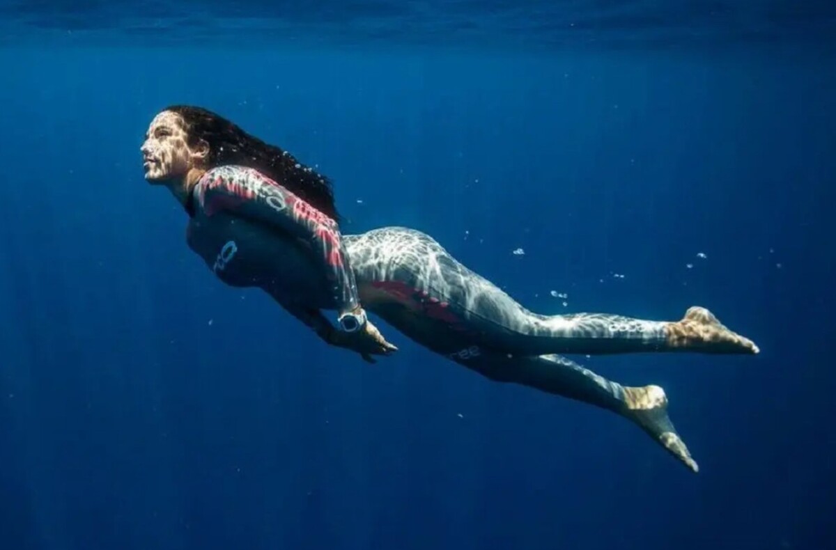 La mexicana Camila Jaber, posee el récord nacional de 91m de inmersión (Cortesía)