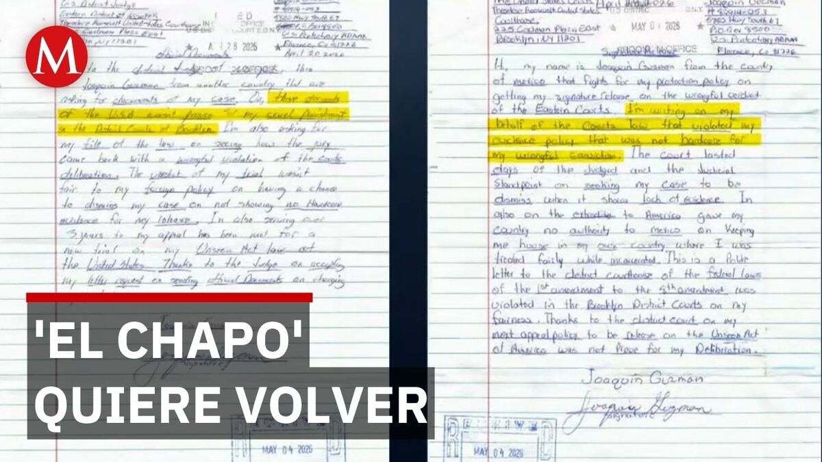 'El Chapo' Guzmán pide extradición a México con cartas enviadas a corte en Nueva York