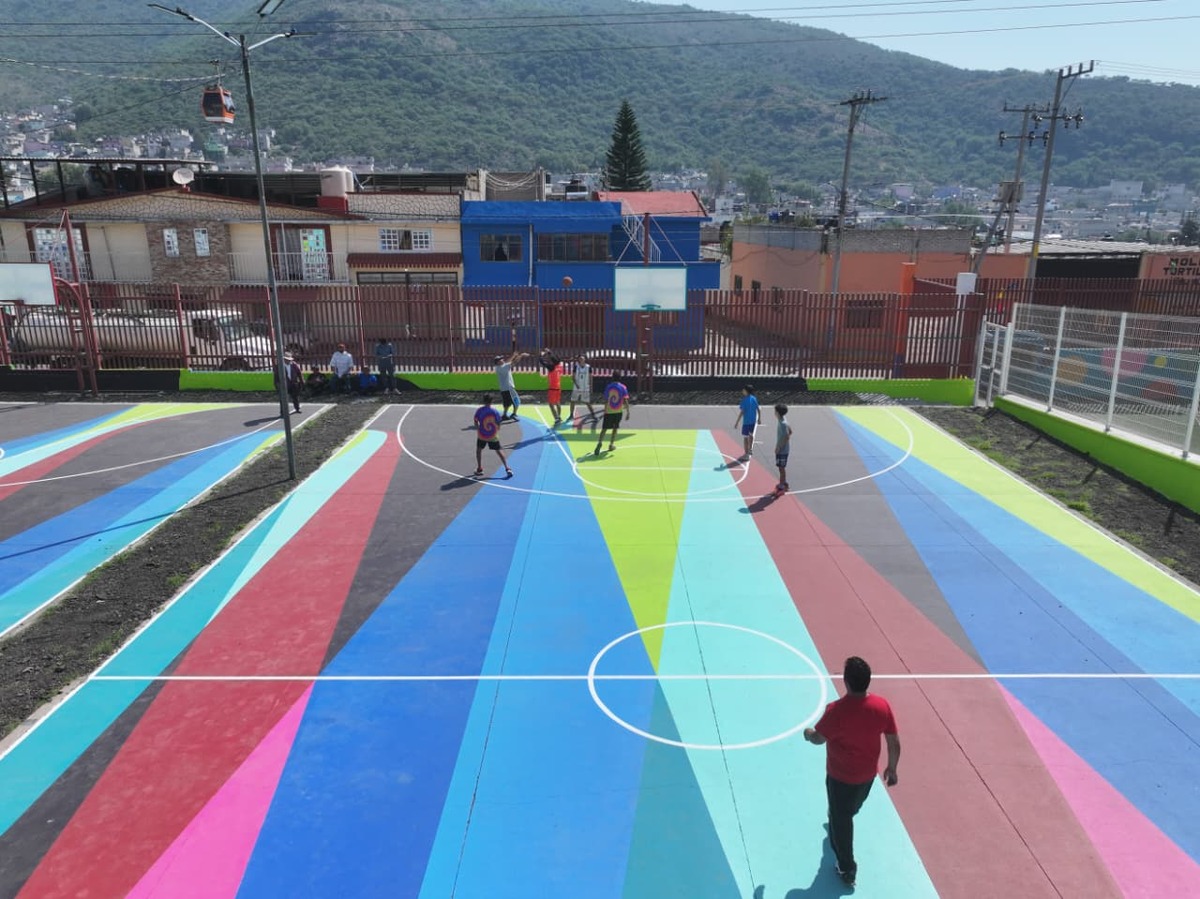 El Gobierno de Ecatepec rehabilitó el Deportivo San Andrés en la colonia Los Bordos. | Especial