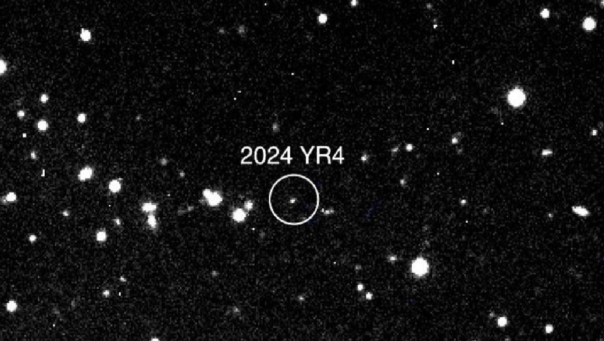 Imágen del descubrimiento del asteroide 2024 YR4. | FOTO: NASA