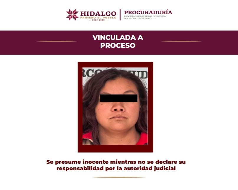 Mujer vinculada a proceso por presunto homicidio ocurrido en Tizayuca. (Cortesía)