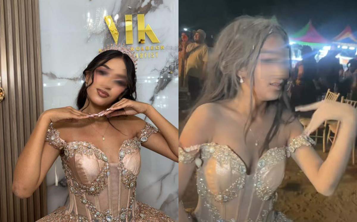 Quinceañera se hace viral por terminar llena de tierra en su fiesta. | Foto: Cortesía