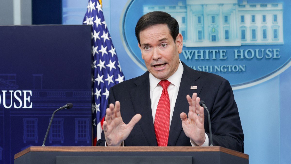 El secretario de Estado, Marco Rubio, habla durante una conferencia de prensa en la Casa Blanca. | AFP
