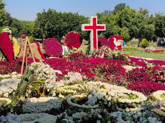 Arreglo de flores en el funeral de 'El Mencho'  | Foto Ténoch Gutiérrez