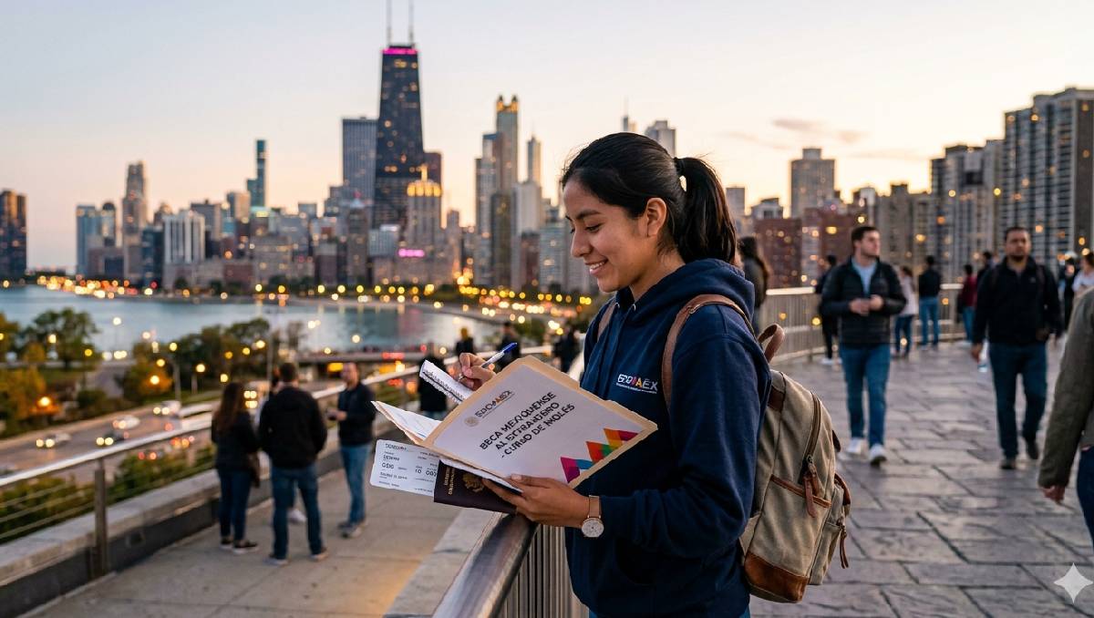 La beca para estudiar en el extranjero busca a estudiantes de nivel superior y profesores con nivel B1 de Inglés. | Foto: Generada con IA