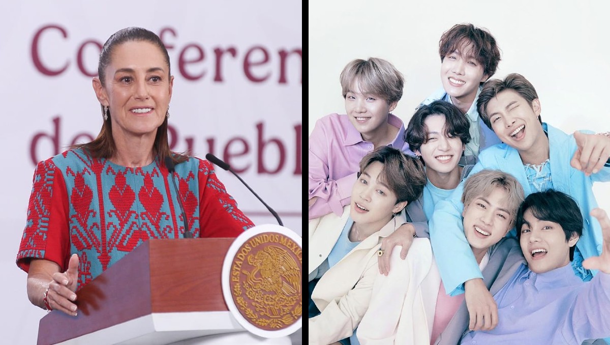Claudia Sheinbaum y BTS | ARACELI LÓPEZ / ESPECIAL
