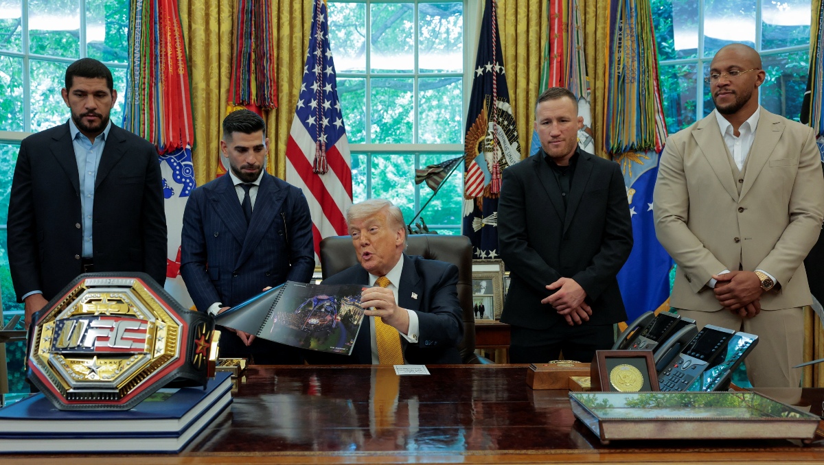 Donald Trump presenta junto a Ilia Topuria las peleas de UFC en la Casa Blanca (Reuters)