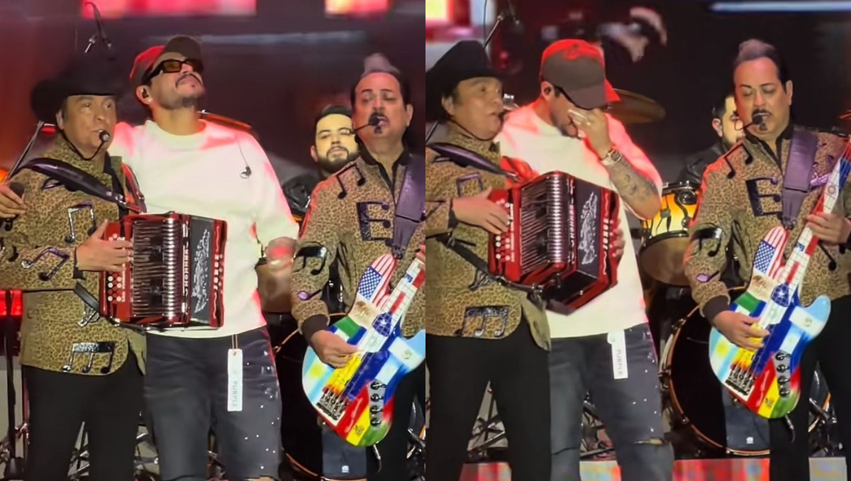 Feria de Puebla 2026: Eduin Caz llora al cantar con Los Tigres del Norte | Tiktok @hijv18