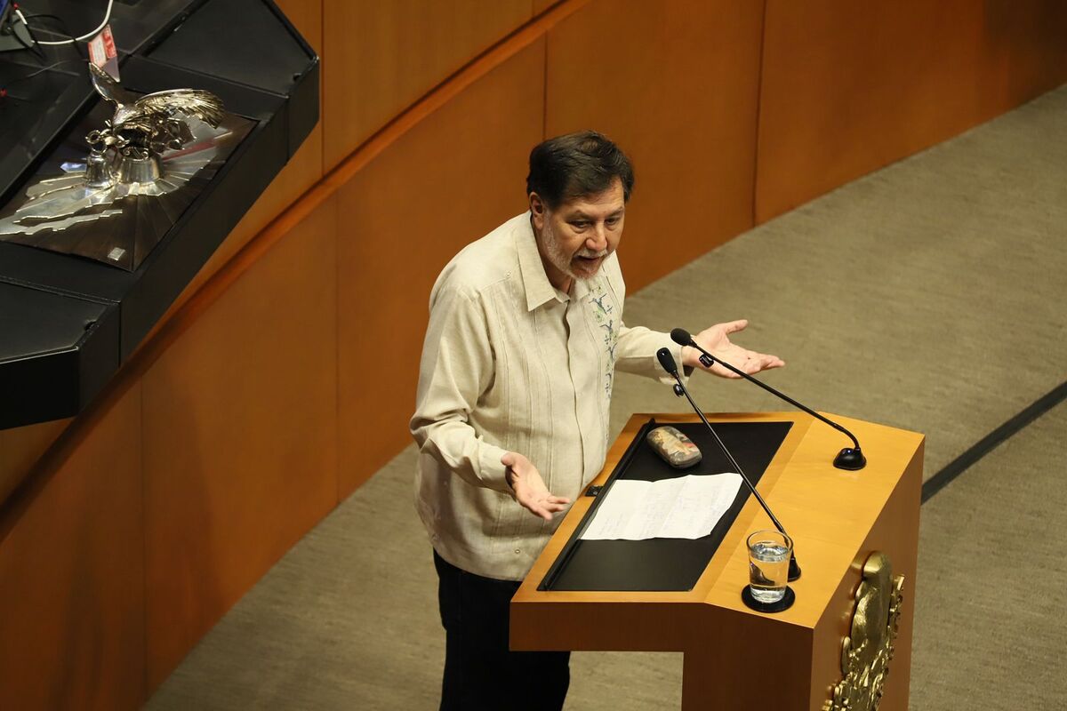Gerardo Fernández Noroña, que acusó al PAN de Ricardo Anaya, de ser bélico. (Foto: Octavio Hoyos)