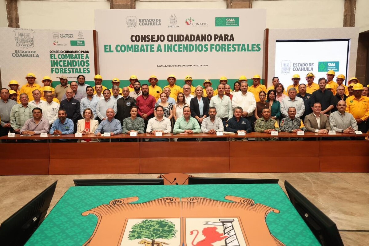 El gobernador Manolo Jiménez encabezó la sesión del Consejo Ciudadano para el Combate de Incendios Forestales.| Especial.