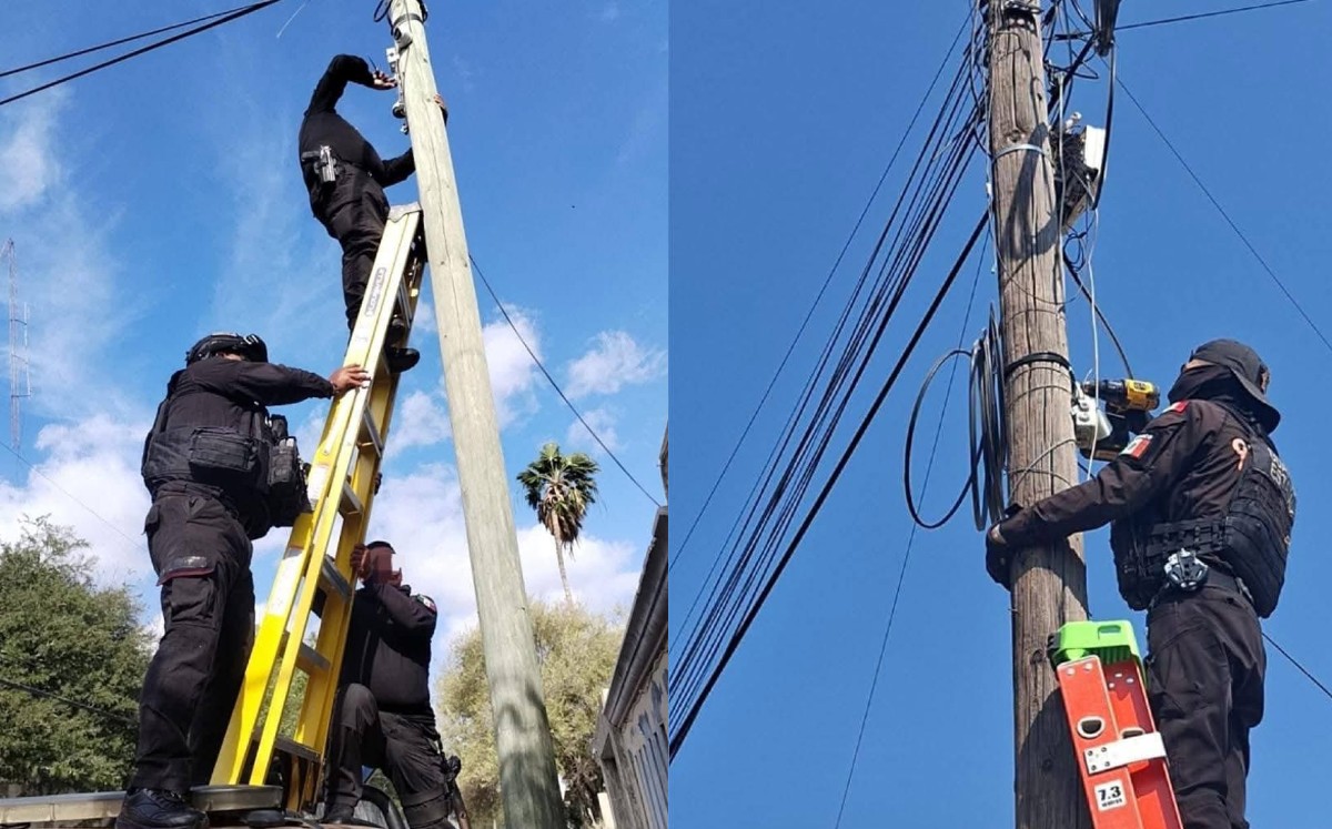 Guardia Estatal desmantela 280 cámaras de vigilancia no autorizadas en Tamaulipas durante 2026. | SSPT