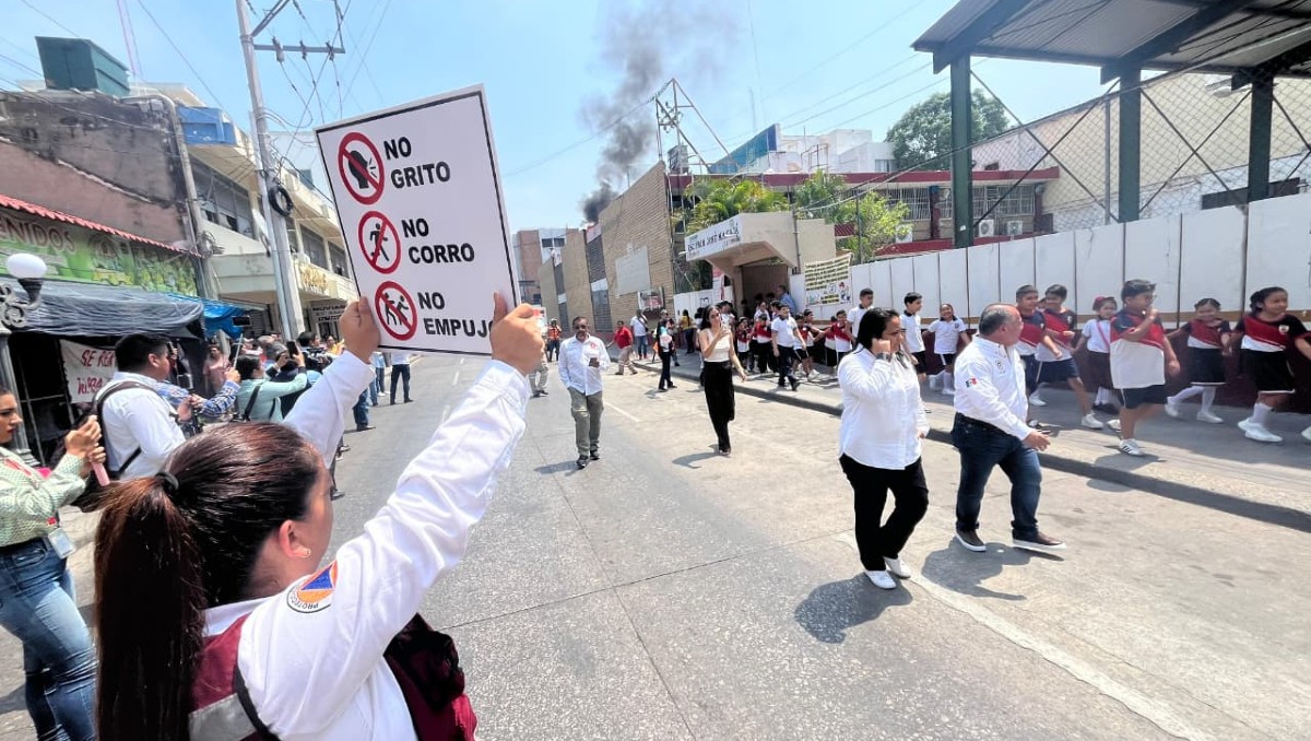 Primer Simulacro Nacional 2026 en Tampico. (Yazmín Sánchez)