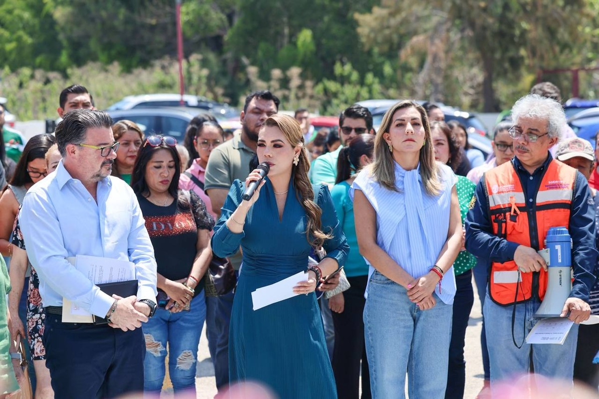 Evelyn Salgado encabeza simulacro con hipótesis de sismo de 8.2. | Foto: Especial