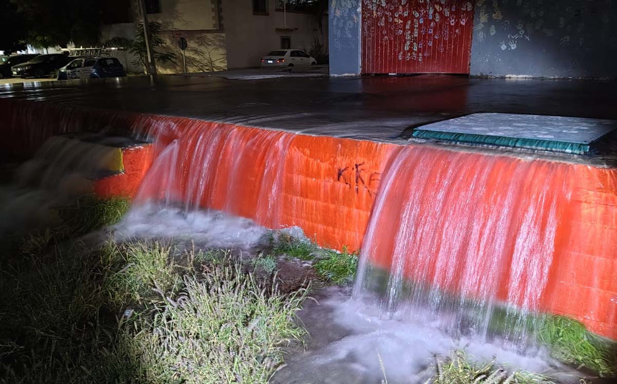 Fuga de agua en colonia Rovirosa Wade de Torreón. | Foto: Especial