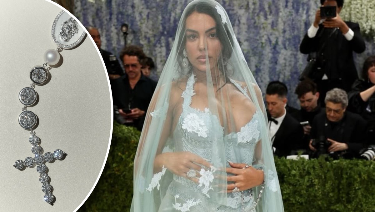 Rosario de Georgina Rodríguez en Met Gala. | FOTO: Georgina Rodríguez