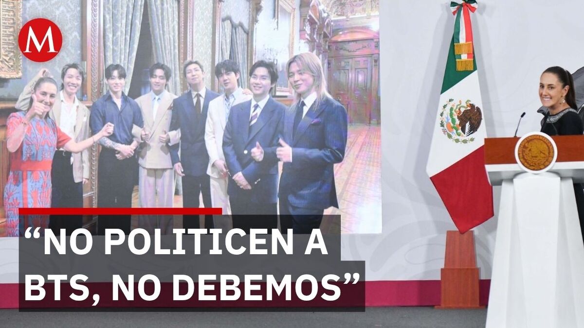 Sheinbaum pide respeto a la visita de BTS en Palacio Nacional