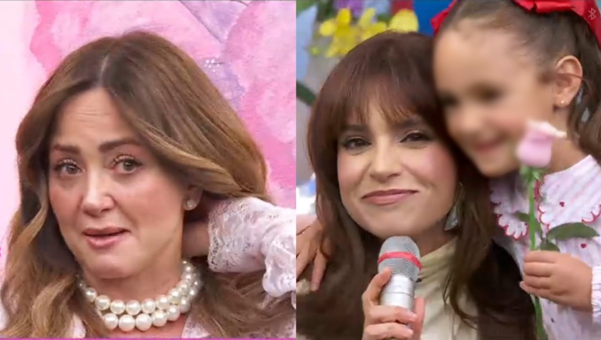 Hoy celebra el Día de las Madres y Andrea Legarreta rompe en llanto. | FOTO: Programa Hoy