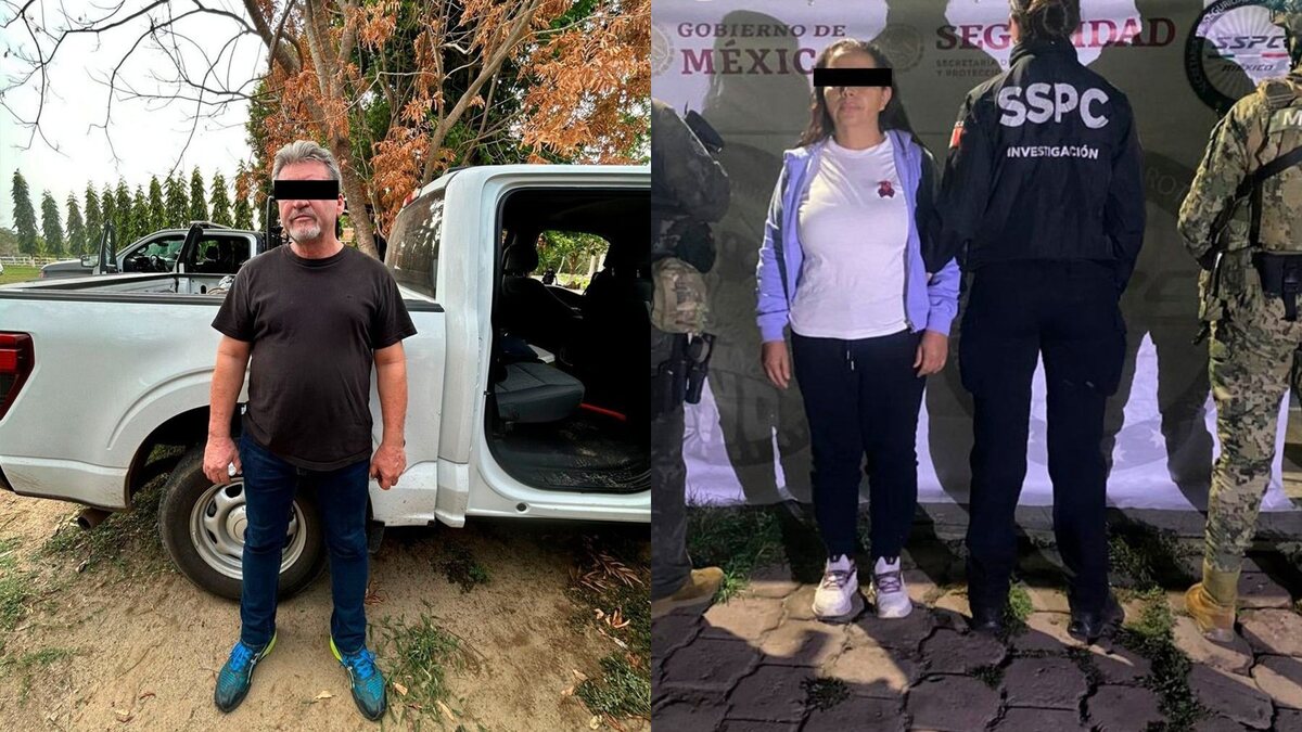 Los detenidos fueron identificados como Carmen Yadira 'N' y Felipe de Jesús 'N'. | Foto: Especial
