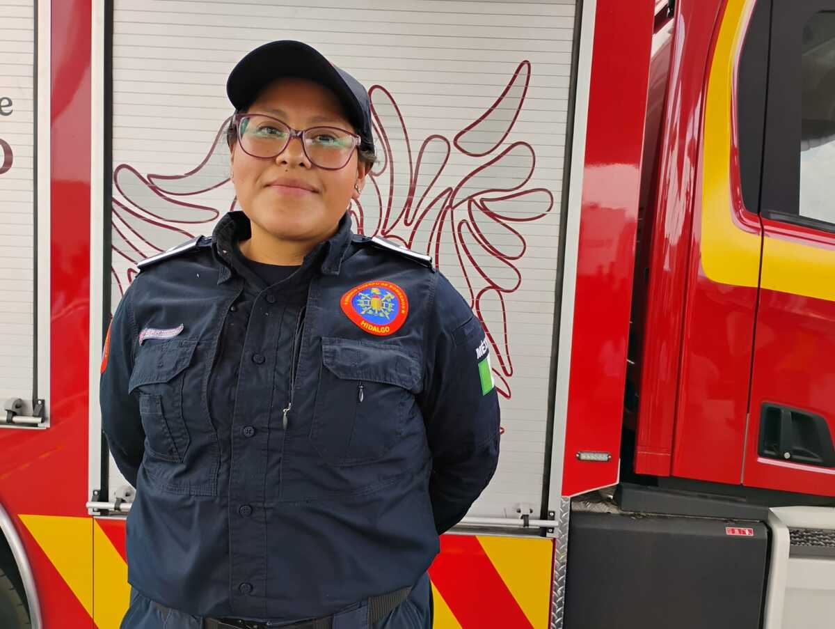 Flor Melisa Hernández es madre y bombera en Hidalgo. | Foto: Alejandro Reyes