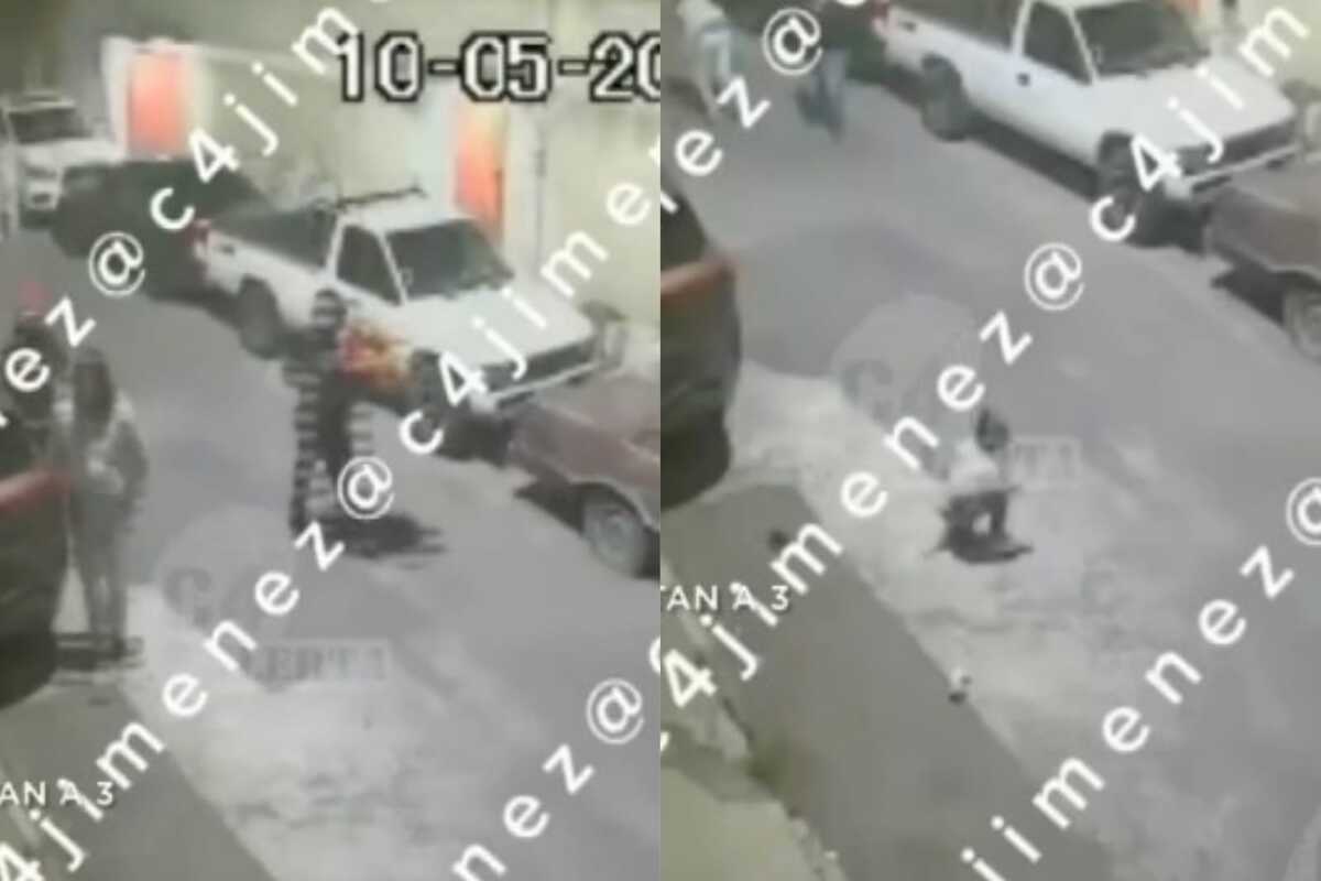 Uno de los agresores chocó con una niña que caminaba por la calle después de los disparos.