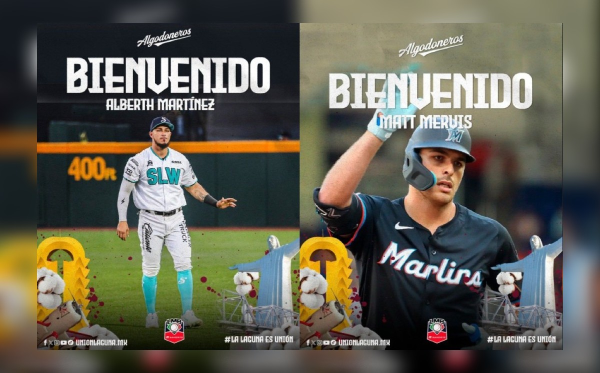 Alberth Martínez y Matt Mervis  llegan al conjunto lagunero | Cortesía