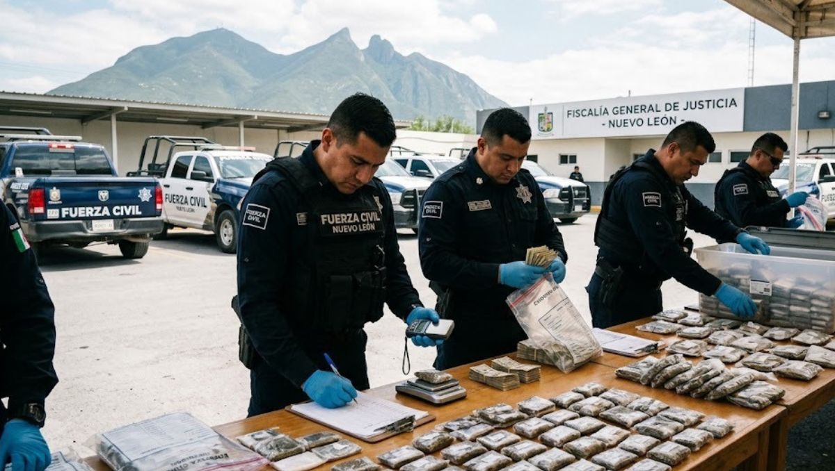 El actual gobierno estatal se acumulen en Nuevo León 34 mil 272 detenidos por narcomenudeo | Imagen generada con IA
