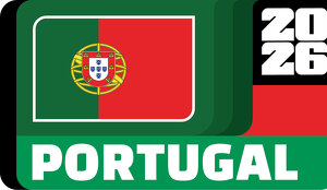 Imagen de la bandera de Portugal con el texto Selección Portugal 2026