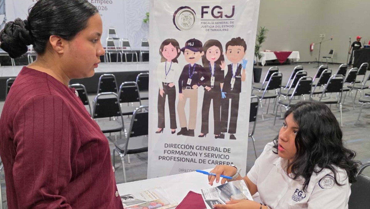 Fiscalía de Tamaulipas recluta a personas en ferias del empleo. (Especial)