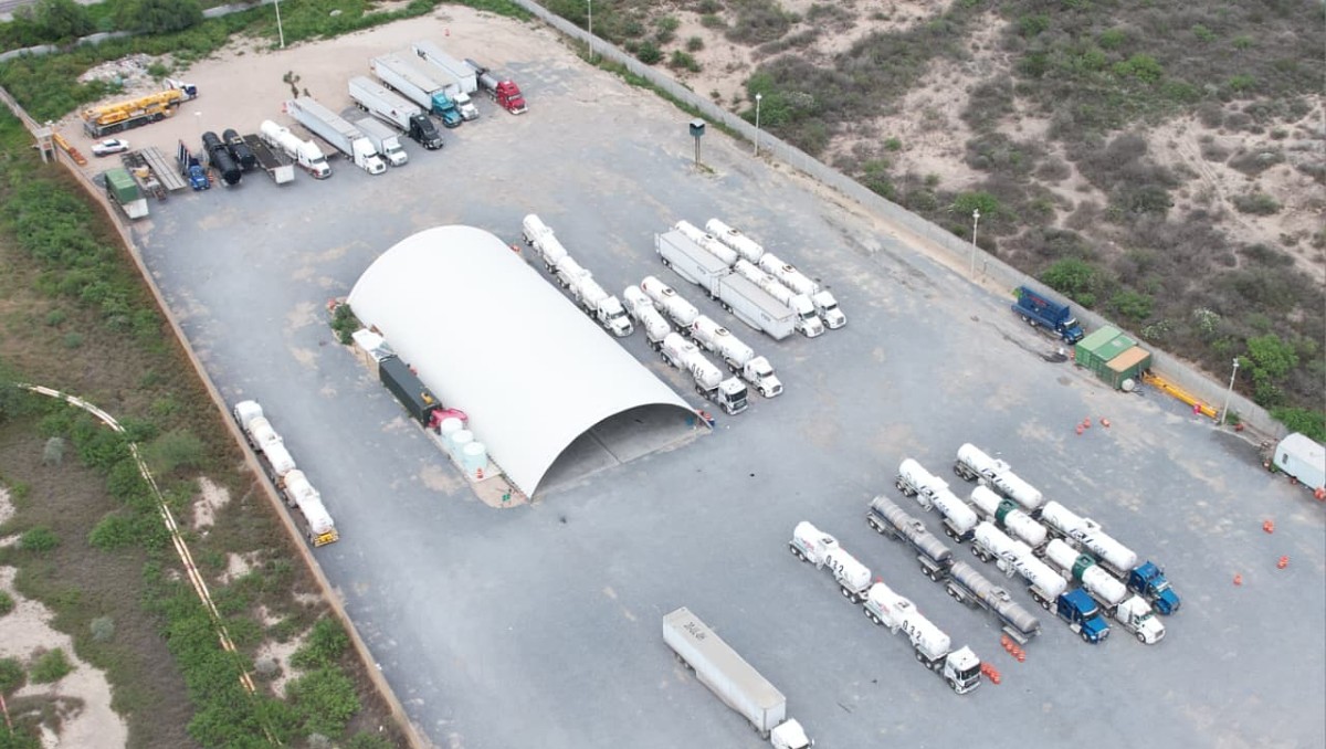 El inmueble donde se abastecían del hidrocarburo robado visto desde las alturas. Foto: Humberto Carreón
