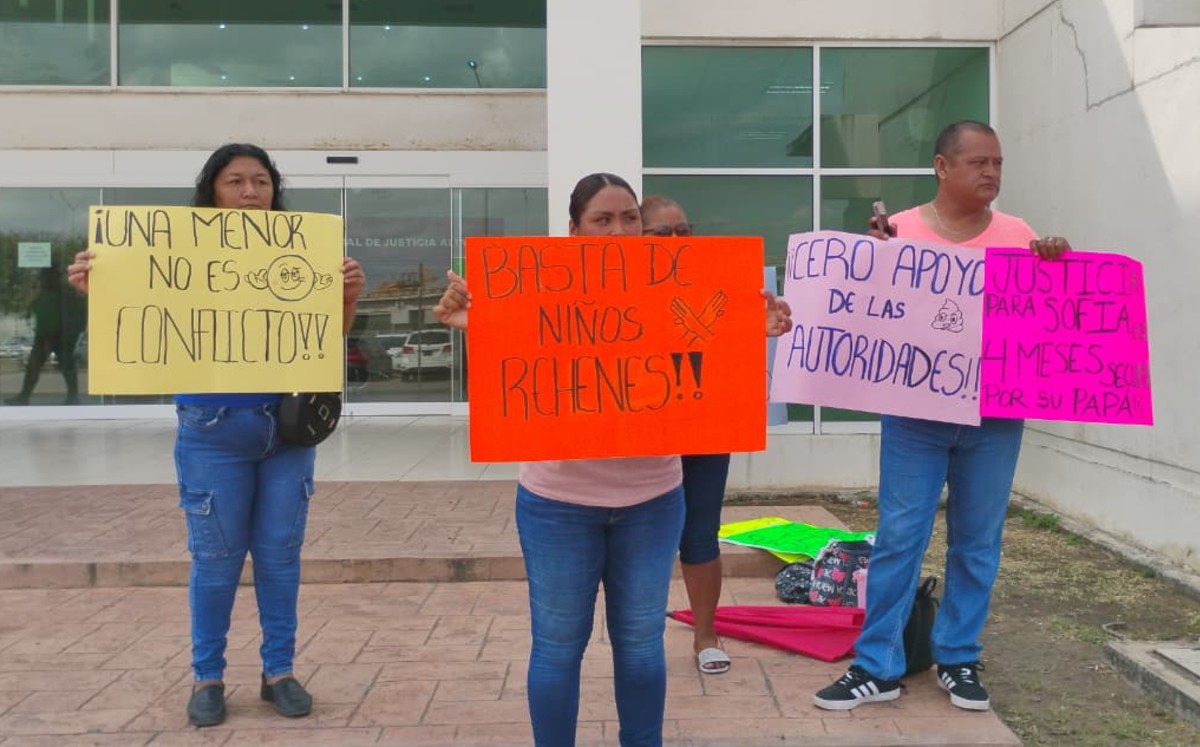 María Anselma, madre de Sofía protesta y denuncia sustracción en Tamaulipas. | Mario Juárez