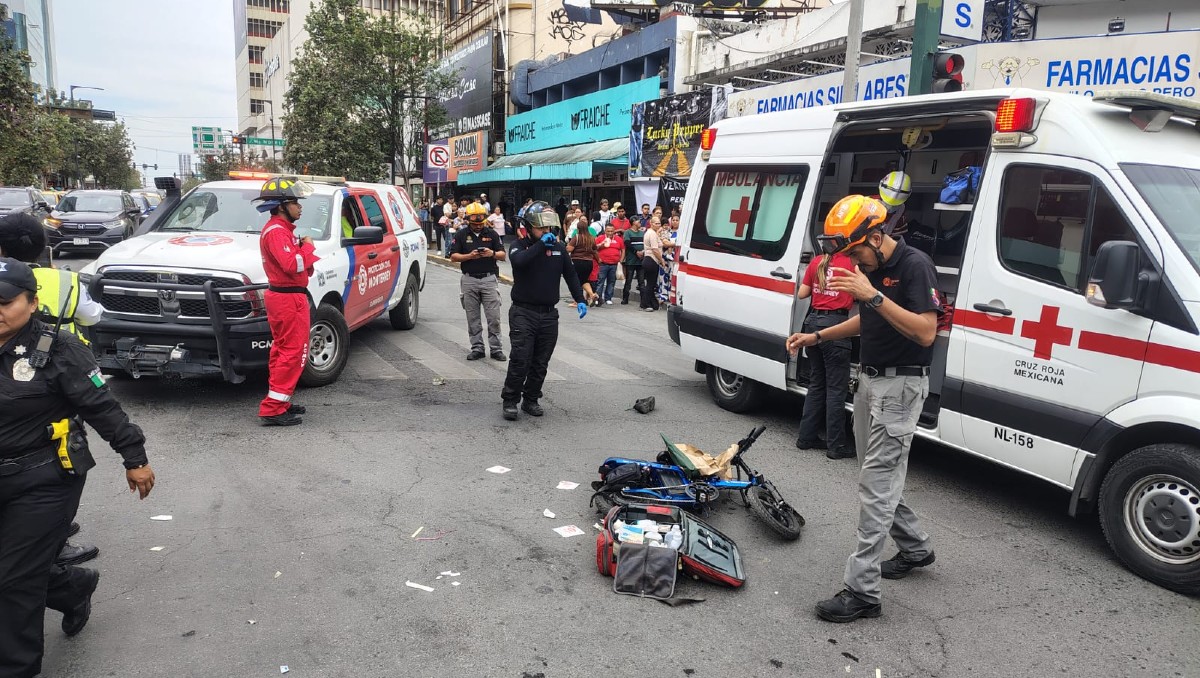 El motociclista fue trasladado al Hospital de Zona debido a las lesiones. Foto: