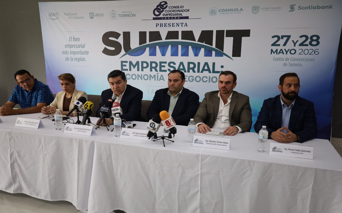En rueda de prensa se dieron detalles de lo que será el SUMMIT Empresarial en La Laguna | Verónica Rivera
