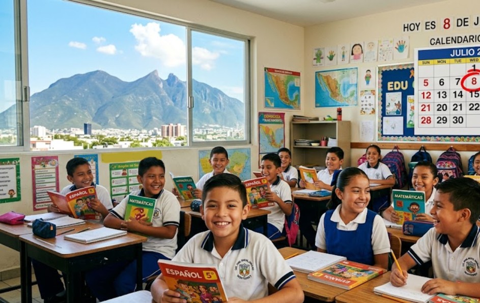 La Secretaría de Educación de Nuevo León informó que el calendario escolar se mantiene vigente para educación básica. | Gemini