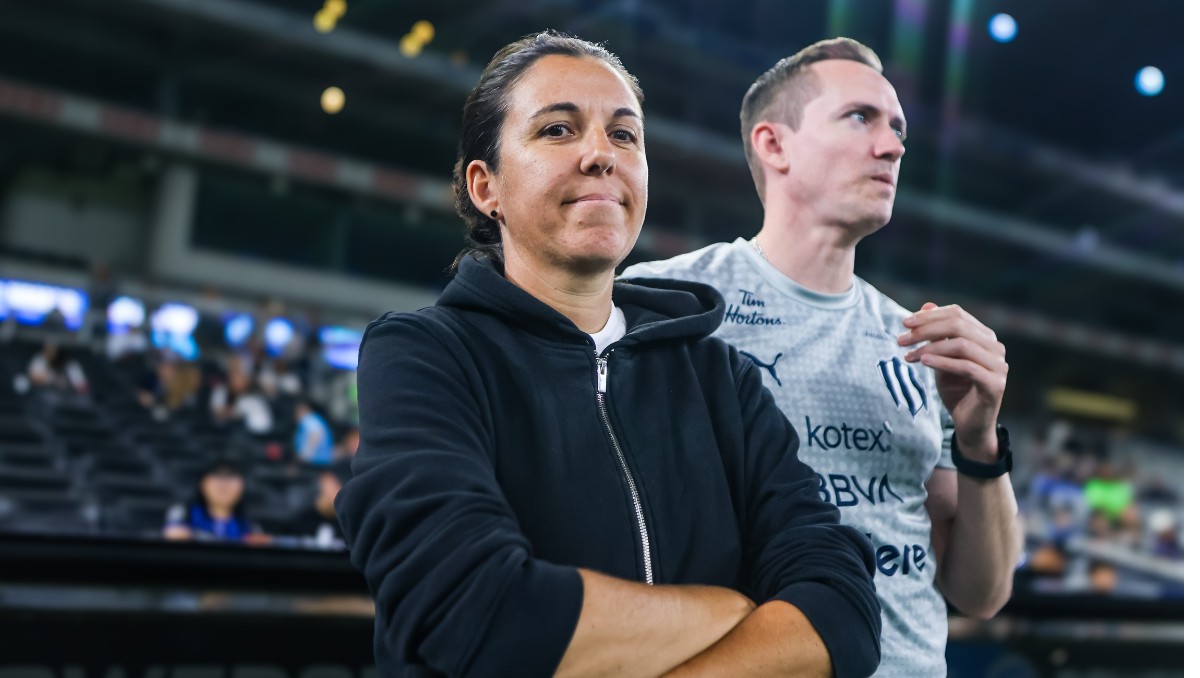 Amandine Miquel pide el apoyo de la afición de Rayadas en la Final ida de la Liga MX Femenil (Imago7)