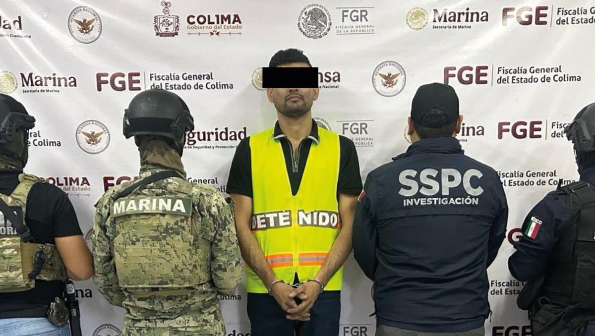 Autoridades federales detienen a José Luis "N", alias "Billyboy". | Foto: SSPC Colima